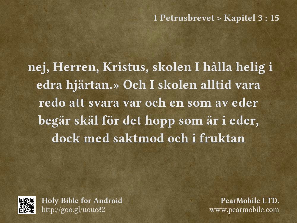 1 Petrusbrevet, Kapitel 3:15